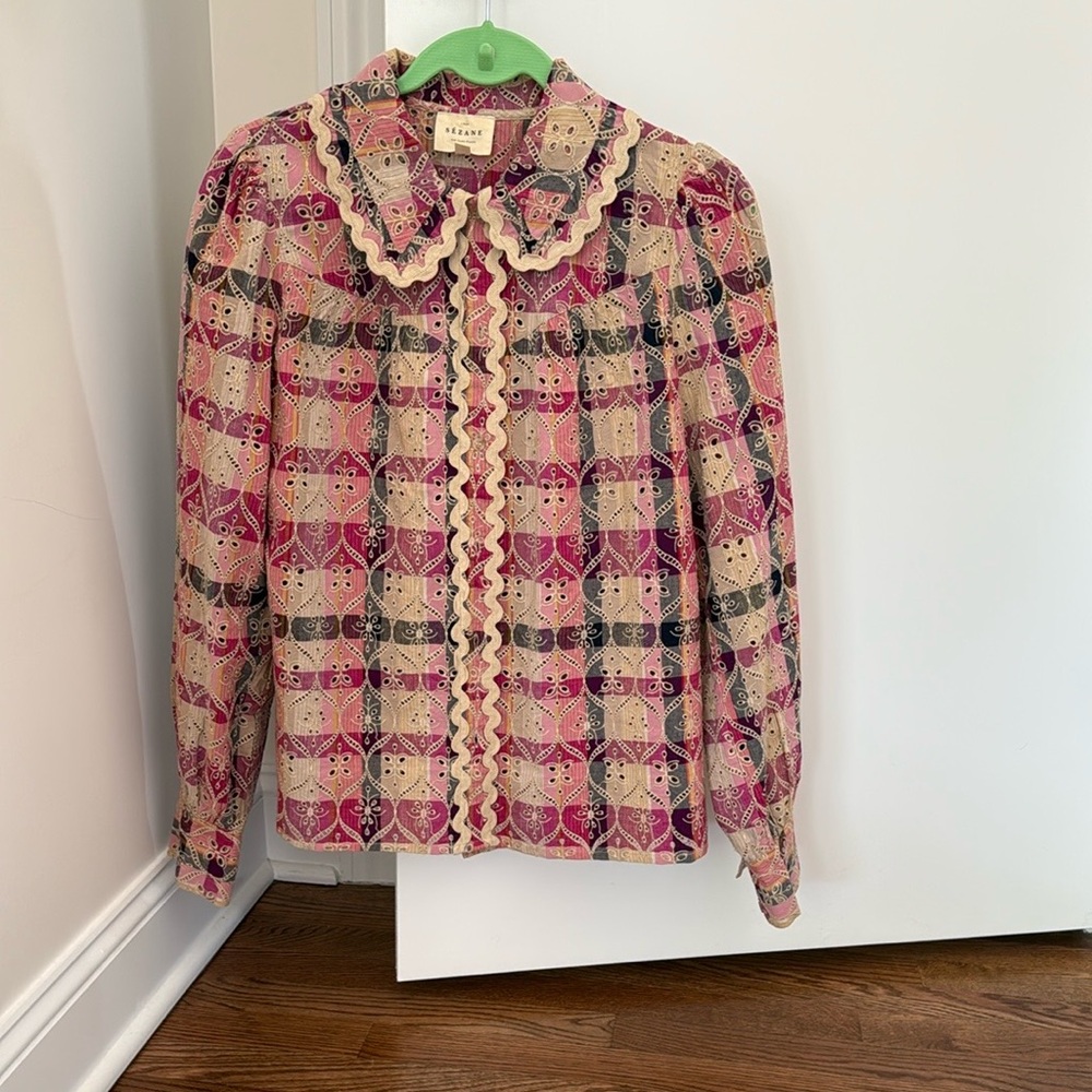 Sezane Pampa Shirt Broderie - Size 38